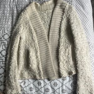 Anthropologie White Cardigan